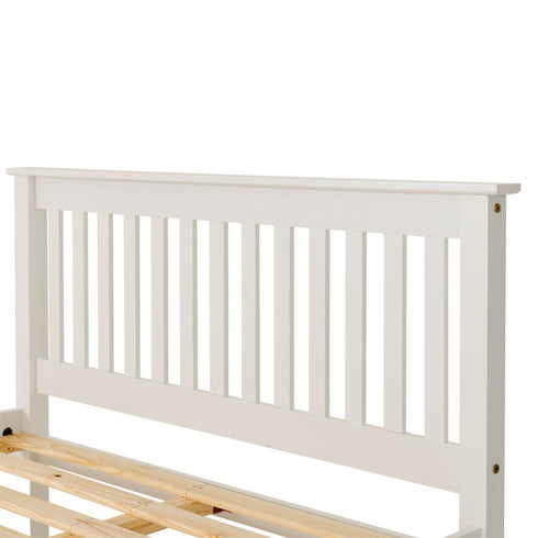 Monaco 4FT6 Bed High Foot End - White